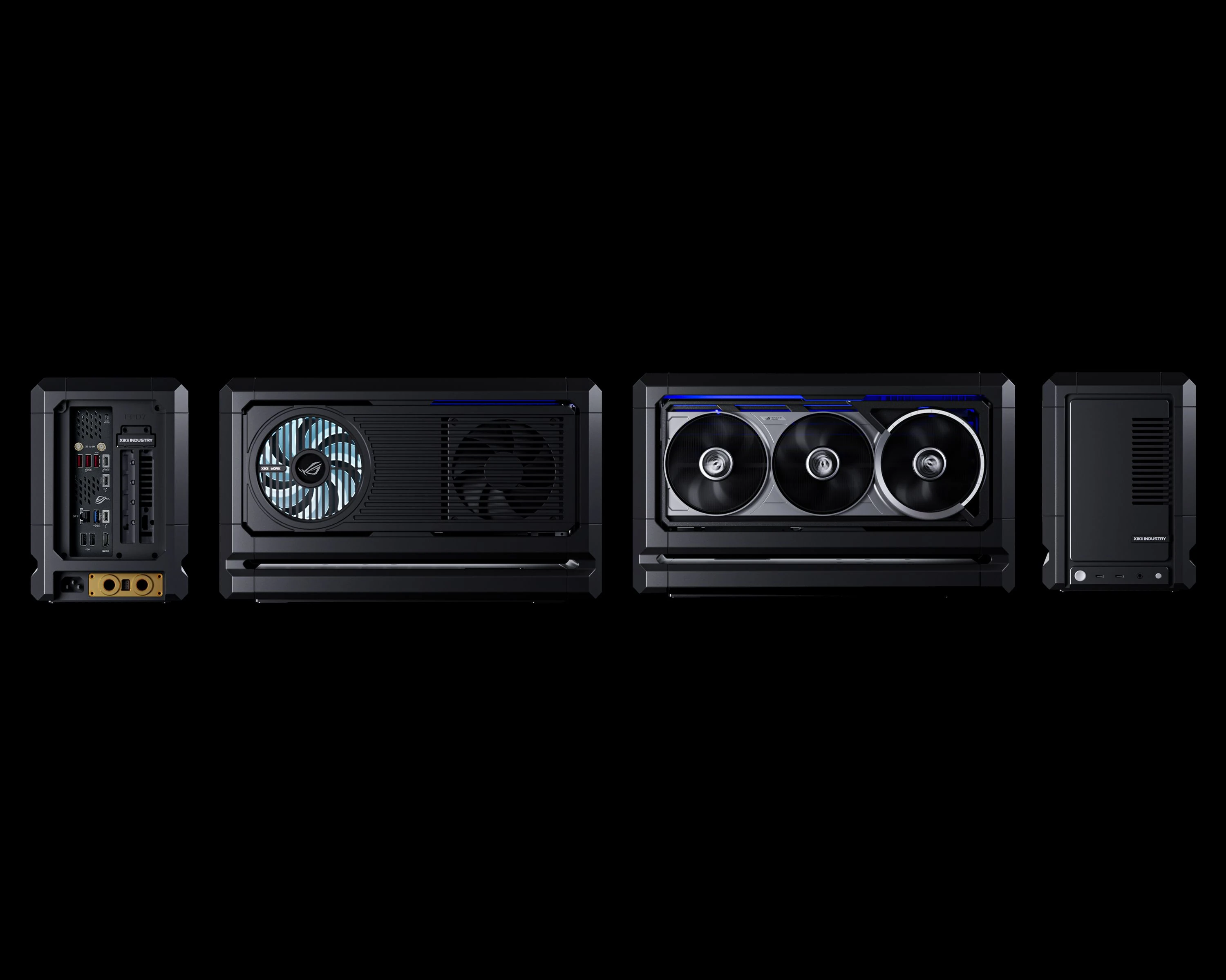 XIKII FF07 Black Chassis for ROG Night Owl Graphics Cards Gaming